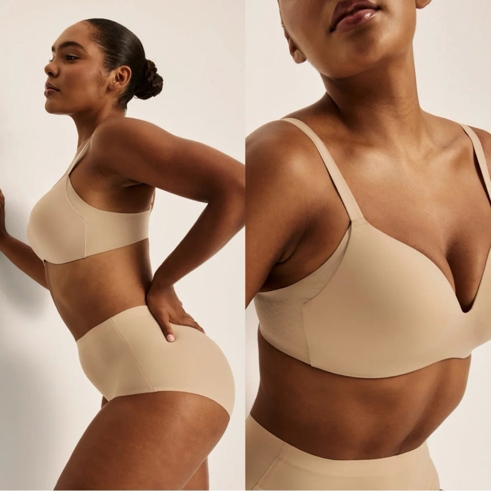 Knix WingWoman Contour Warm Sand T Shirt Bra Size 2